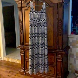 AB Studio Black and White Patterned Dress